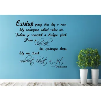 Samolepící dekorace Samolepky na zeď - Citát - Dalajlama - M (60 x 57 cm)