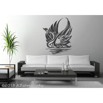Samolepící dekorace Samolepky na zeď - Labuť Ornament - S (48 x 60 cm)