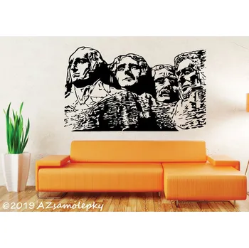Samolepící dekorace Samolepky na zeď - Mount Rushmore - L (100 x 60 cm)