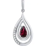 SILVEGO stříbrný přívěsek s pravým Granátem