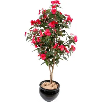 umělá květina IMPATIENS tm. růžový, 110cm (Luxusní umělý strom netýkavka)