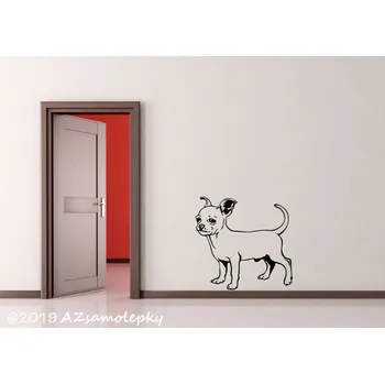 Samolepící dekorace Samolepky na zeď - Čivava krátkosrstá - S (20 x 19 cm)