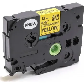 Pásek do tiskárny Kompatibilní páska s Brother TZe-V631, 12mm x 5,5m, černý tisk / žlutý podklad, vinyl