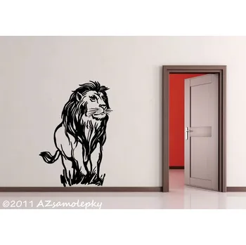 Samolepící dekorace Samolepky na zeď - Lev - M (50 x 70 cm)