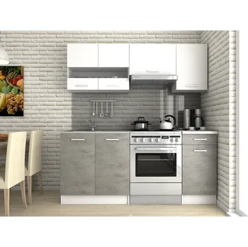 Kuchyňská linka Kuchyňská linka LUSSI III 180 bílá / beton