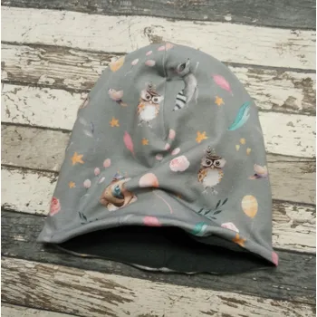 Kojenecká čepice Yháček Šmoulí čepička Yháček, oboustranná, Teepee šedé, flís, vel. XS, POSLEDNÍ KUSY! Velikost:: XS