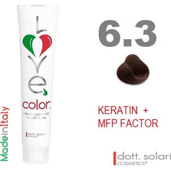 Barva na vlasy Love me Color 6.3 (100ml) - profesionální barva na vlasy s keratinem