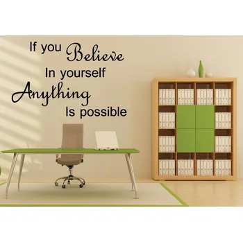 Samolepící dekorace Samolepky na zeď-Nápis-If you believe - S (50 x 34 cm)