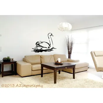 Samolepící dekorace Samolepky na zeď - Labuť - S (20 x 15 cm)