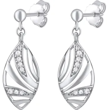 Náušnice SILVEGO moderní stříbrné náušnice se zirkony