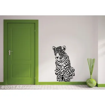 Samolepící dekorace Samolepky na zeď - Mládě jaguára - S (38 x 60 cm)