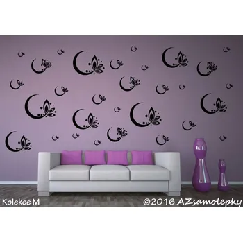 Samolepící dekorace Samolepky na zeď - Květinové bublinky - kolekce XS