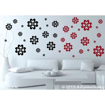 Samolepící dekorace Samolepky na zeď - Čtyřlístkové DUO štěstí - kolekce S