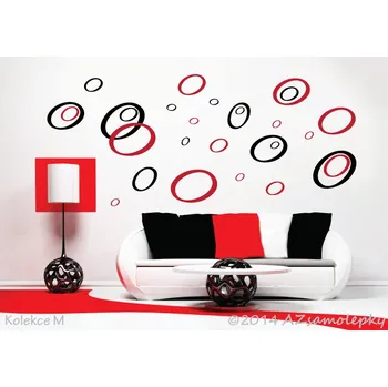 Samolepící dekorace Samolepky na zeď - DUO ovály - kolekce S
