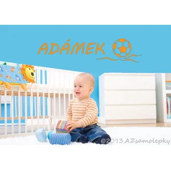 Samolepící dekorace Samolepky na zeď - Jméno - Fotbalový míč - M