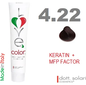 Barva na vlasy Love me Color 4.22 (100ml) - profesionální barva na vlasy s keratinem