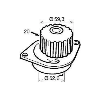 Vodní pumpa motoru vodní čerpadlo citroen peugeot,1.5 D,1.6,1201E4,1201E6*VALEO