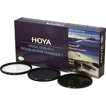 Foto HOYA Digital Filter Kit II 77mm - UV(C) HMC, pol-cir.,ND8x, brašna