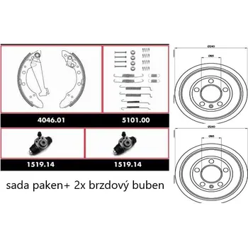 Brzdová hadice brzdy škoda fabia,seat,audi,vw -zadní brzdová sada
