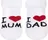 New Baby Froté kojenecké ponožky I Love Mum and Dad bílé, 56
