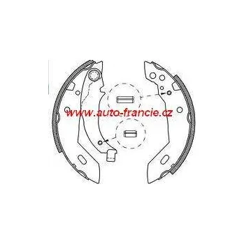 Brzdová čelist zadní brzdové čelisti,citroen,peugeot,4241.E5,TRW