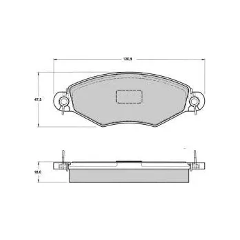 Brzdová destička BRZDOVÉ DESTIČKY citroen,peugeot ,přední
