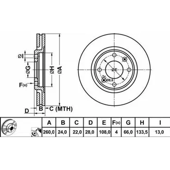 Brzdový kotouč přední brzdový kotouč peugeot 406,4246.L9*,FERODO