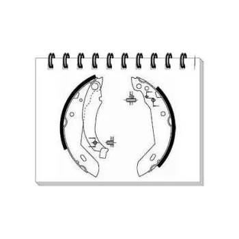 Brzdová čelist zadní brzdové čelisti citroen,peugeot,renault,180mm,4241.25,FPARTS