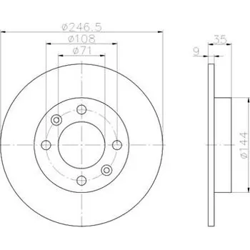 Brzdový kotouč zadní brzdový kotouč citroen,peugeot,4246W9,remsa