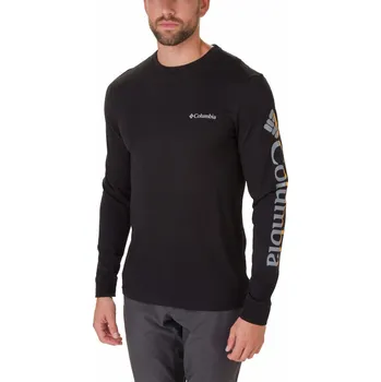 Pánské tričko Columbia Lodge LS Graphic Tee černé