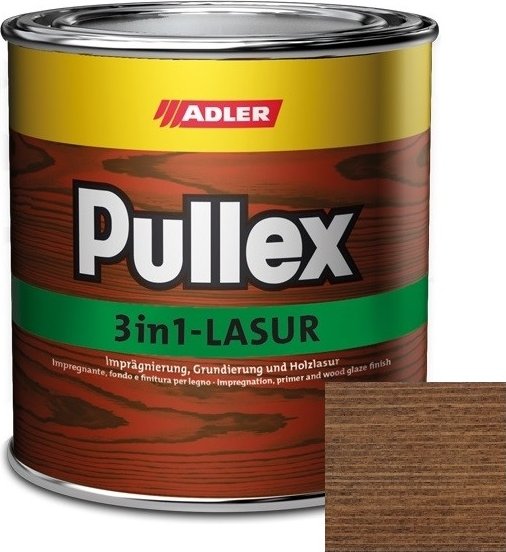 Adler PULLEX 3IN1-LASUR (Impregnační olejová lazura) palisandr - palisander Velikost balení: 2,5 l + dárek k objednávce nad 1000Kč