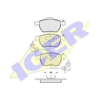 Brzdová destička brzdové desky přední škoda,vw,audi,seat,ICER 181331