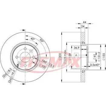 Brzdový kotouč přední brzdový kotouč renault,7701207897,fremax bd7897