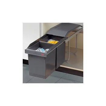 Odpadkový koš Hailo AS Tandem 15/15 tmavě šedý 3650-101
