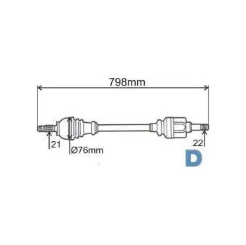 Poloosa kola pravá poloosa citroen saxo,ax,peugeot 106,3273.5K,bez ABS,GRESA