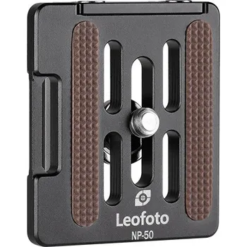Rychleupínací destička Leofoto NP-50 (Univerzální rychleupínací destička Leofoto standardu Arca-swiss s délkou 50mm s výřezem pro poutko.)