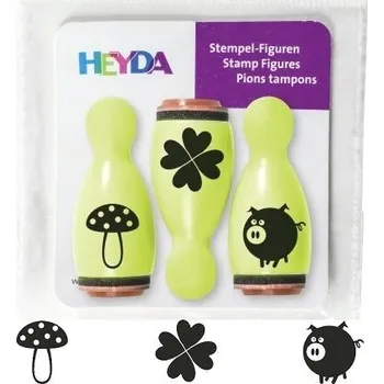 Dětské razítko Dřevěná razítka - ŠTĚSTÍ (3 ks)