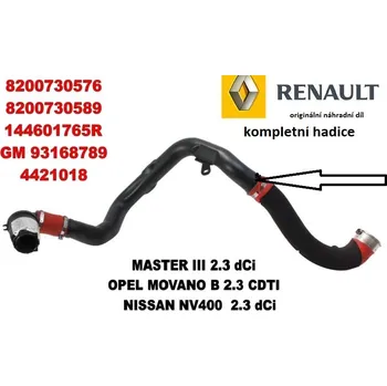 hadice sání 144601765r,renault master 2.3 dci