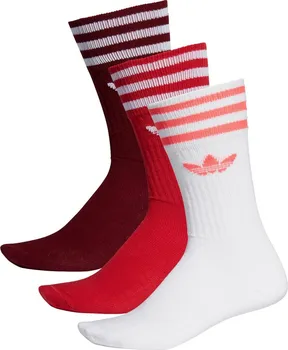 Pánské ponožky Adidas Crew Socks Collegiate Burgundy/Scarlet/White 39-42