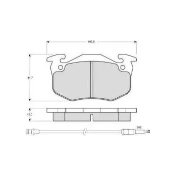 Brzdová destička PŘEDNÍ BRZDOVÉ DESTIČKY renault ,fparts