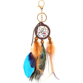 Amparo Miranda® Přívěsek na kabelku nebo klíče Lapač snů Paví oko