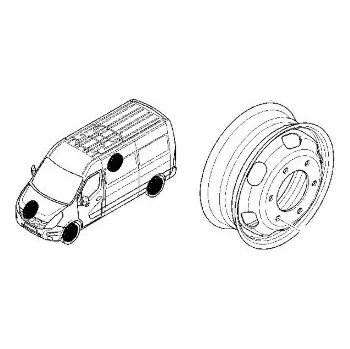 Plechové kolo disk kola renault master 5,5j 16xh2