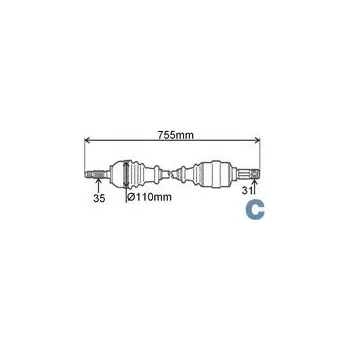 Poloosa kola poloosa peugeot boxer,citroen jumper,levá,3.0 hdi