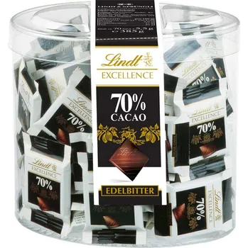 Čokoláda Lindt Excellence Mini hořké čokoládky 70 % 385 g