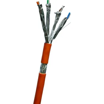 Síťový kabel DATACOM S/FTP drát CAT7 LSOH 300m oranžový 12163
