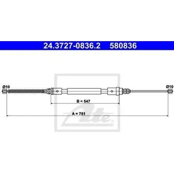 Brzdový systém pravé brzdové lano peugeot 406,4745.r2,bubnová brzda,ATE