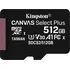 Paměťová karta Kingston Canvas Select Plus microSDXC 512 GB UHS-I U3 V30 + SD adaptér