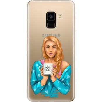 Pouzdro na mobilní telefon Odolné silikonové pouzdro iSaprio - Coffe Now - Redhead - Samsung Galaxy A8 2018