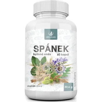 Přípravek na podporu paměti a spánku Allnature Spánek bylinný extrakt 60 cps.