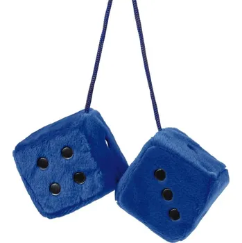 Sumex Plyšové dekorační kostky do auta 6x6 cm, modré,